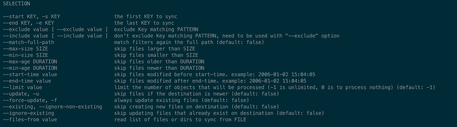 JuiceFS sync 文件过滤选项总览